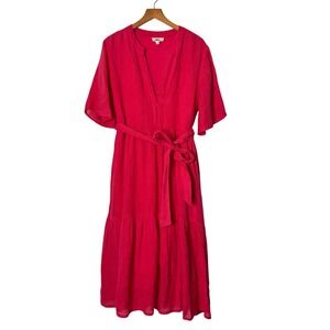 Holiday Lynwood Maxi Dress in Raspberry Gauze Womens Size Small Cottage